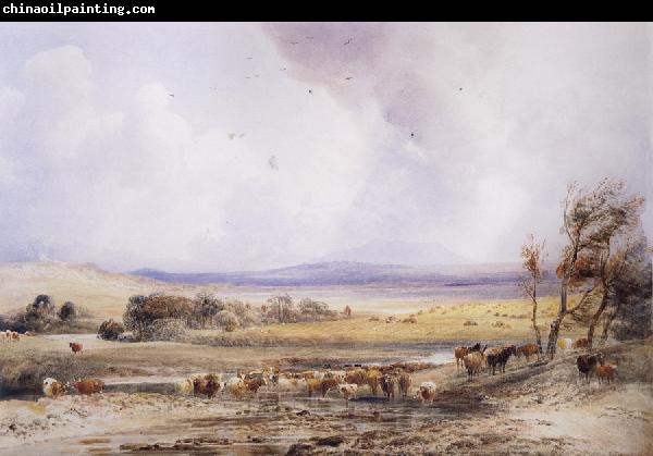 Peter Dewint View on the Lowther,with Cattle in the Water