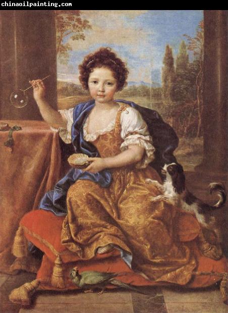 Pierre Mignard Girl Blowing Soap Bubbles