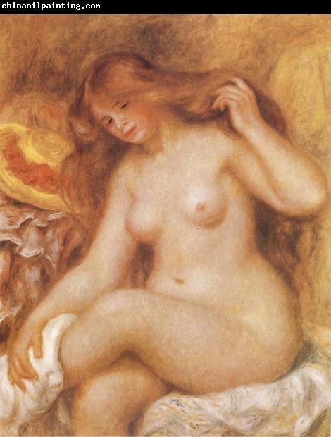 Pierre-Auguste Renoir Bather with Long Blonde