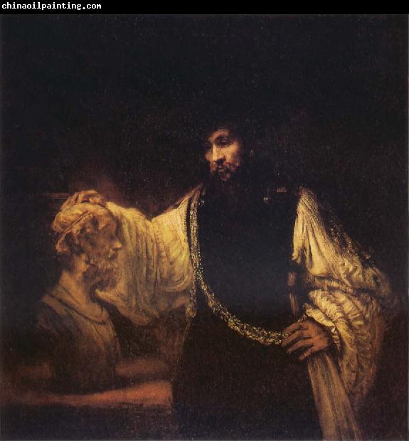 REMBRANDT Harmenszoon van Rijn Aristotle Contemplating the Bust of Homer