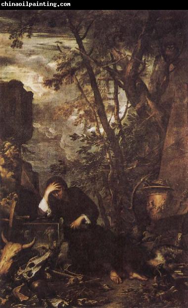 Salvator Rosa Democritus in Meditation