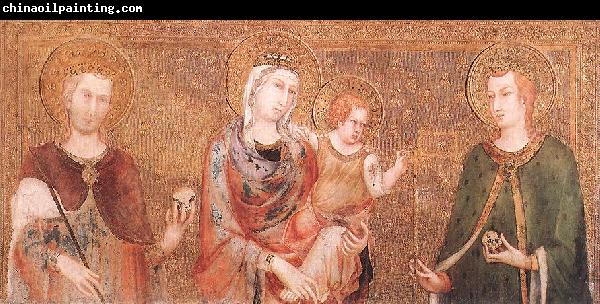 Simone Martini Madonna and Child between St Stephen and St Ladislaus