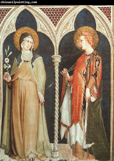 Simone Martini St Clare and St Elizabeth of Hungary