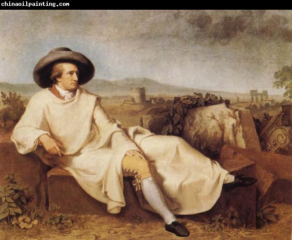 TISCHBEIN, Johann Heinrich Wilhelm Goethe in the Roman Campagna