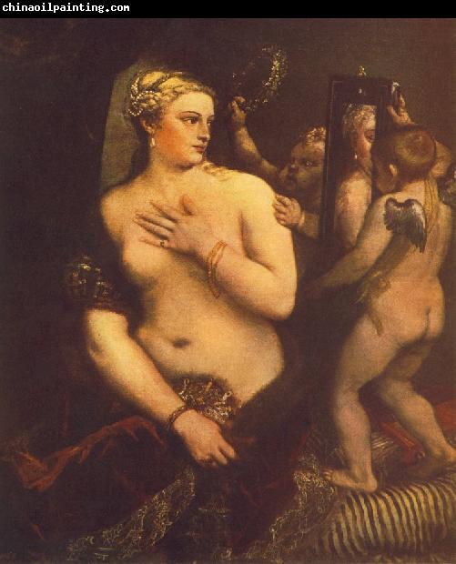 TIZIANO Vecellio Venus at her Toilet