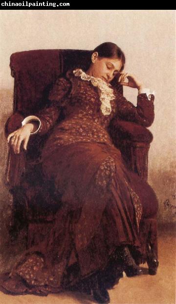 llya Yefimovich Repin Portrait of Vera Alekseevna Repina